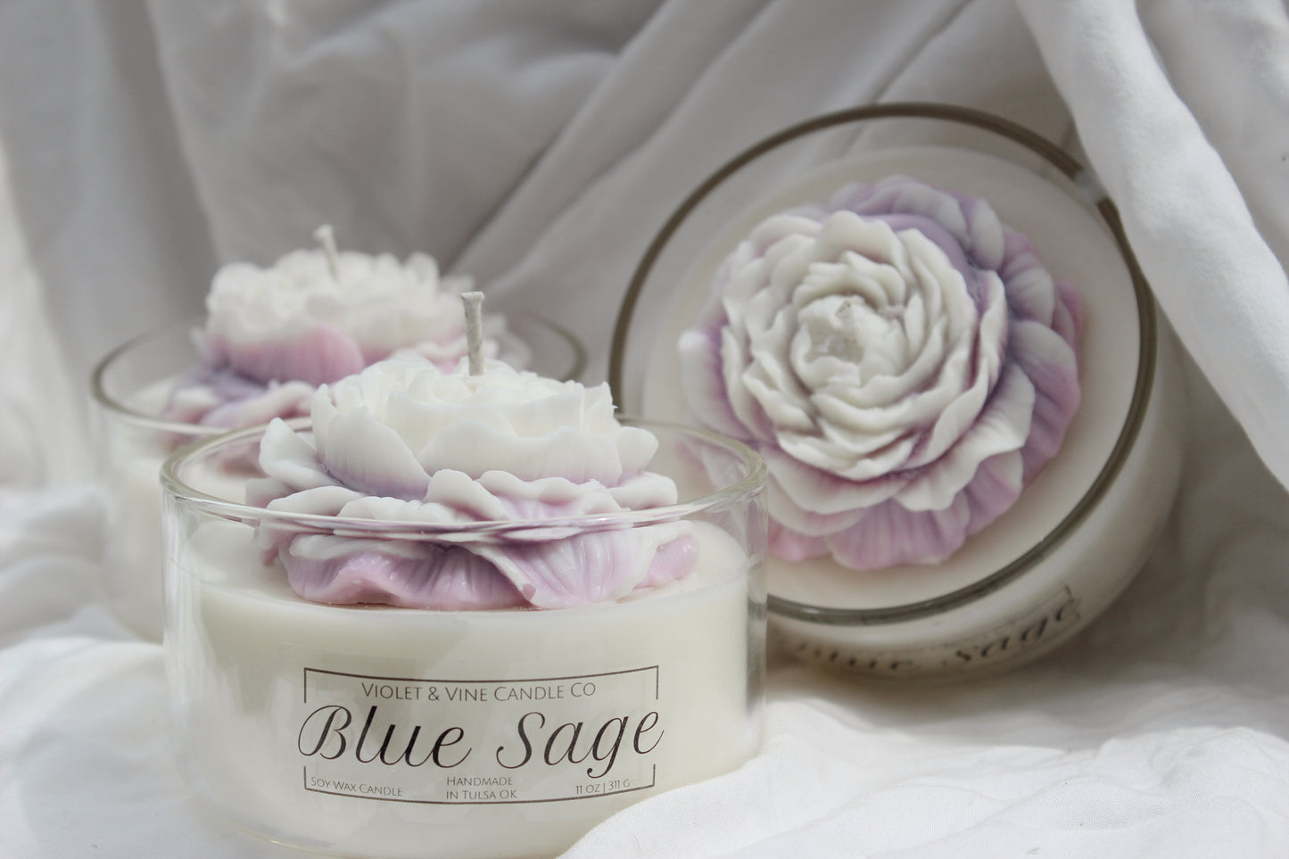 Blue Sage and Sandalwood Candle