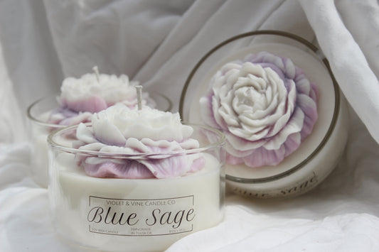 Blue Sage and Sandalwood Candle